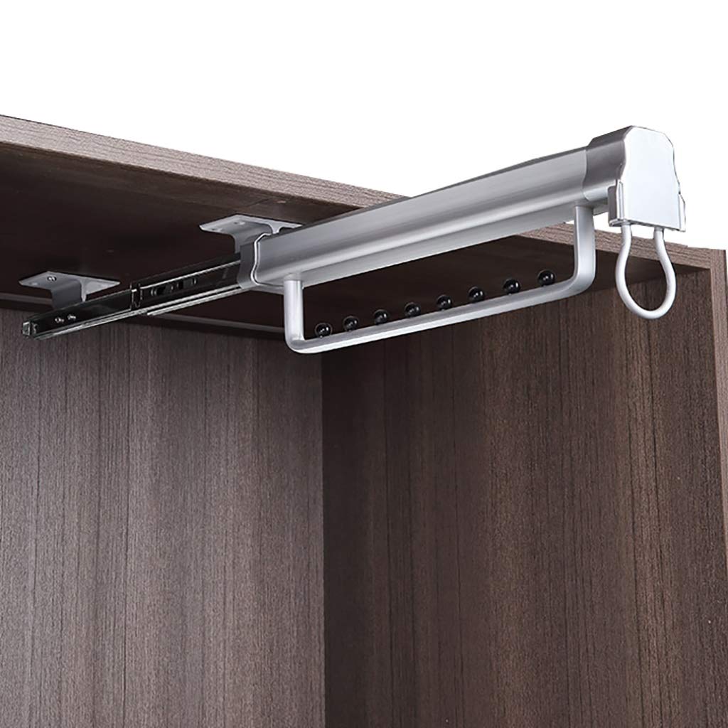 Cintre de garde-robe coulissant LWX de 35,8 cm avec rail à balle push-pull extensible pour armoire