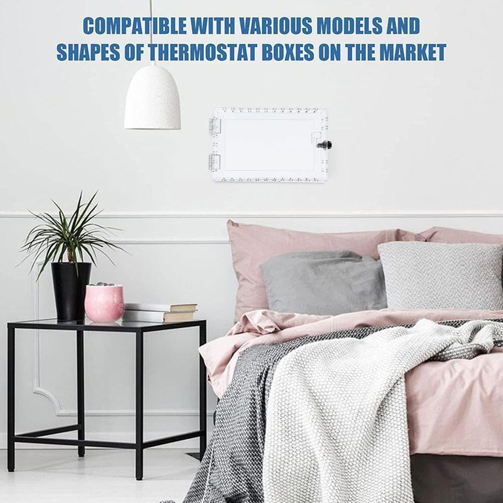 Boîtier de verrouillage pour thermostat - 20 x 14 x 5 cm - Couvercle de thermostat avec serrure - Contrôle de la climatisation - Couvercle mural pour thermostat pour restaurants