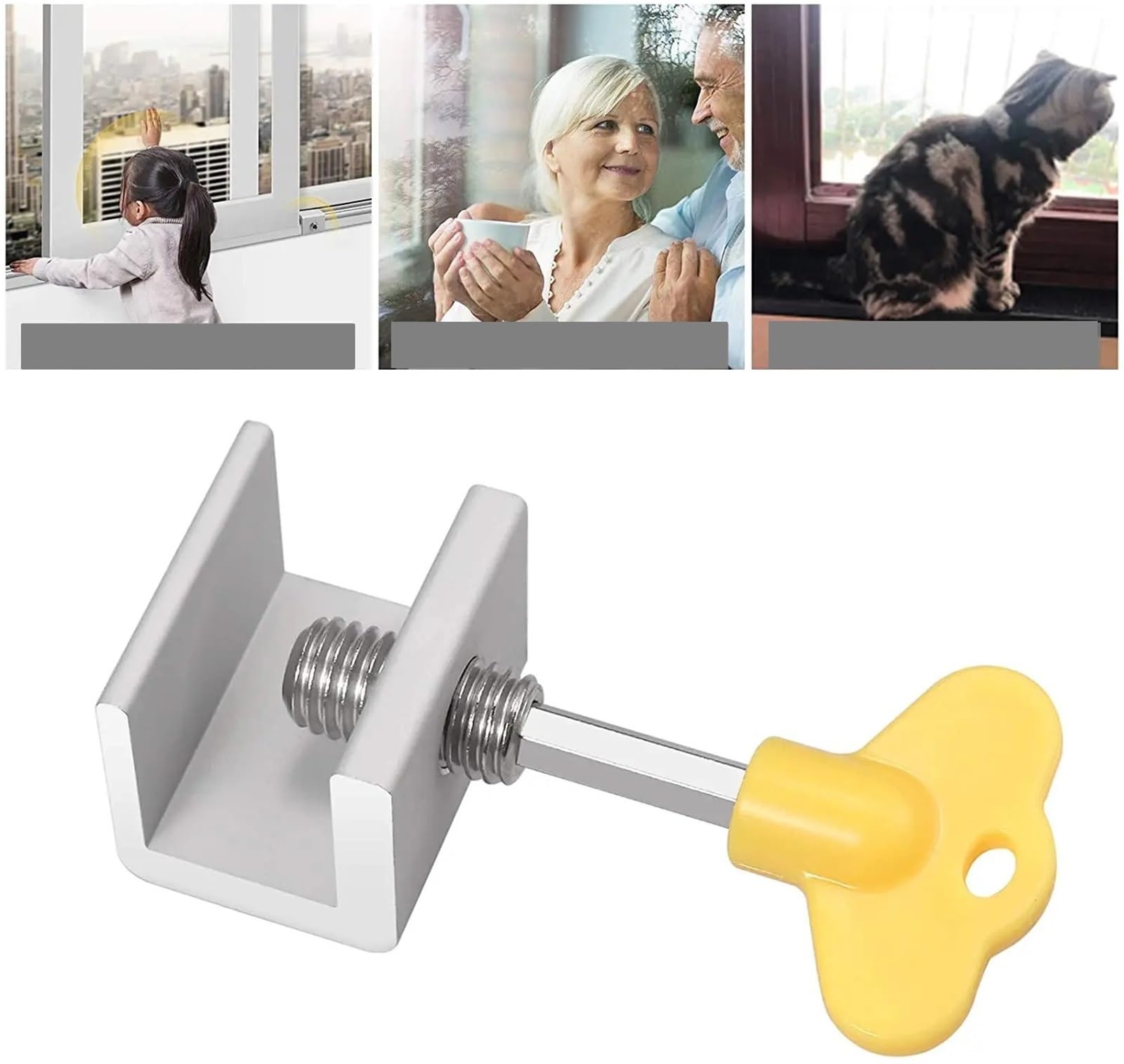 10pcs Window Locks Adjustable Sliding Door Lock with Key Stopper Aluminum Security Safety Für Zuhause