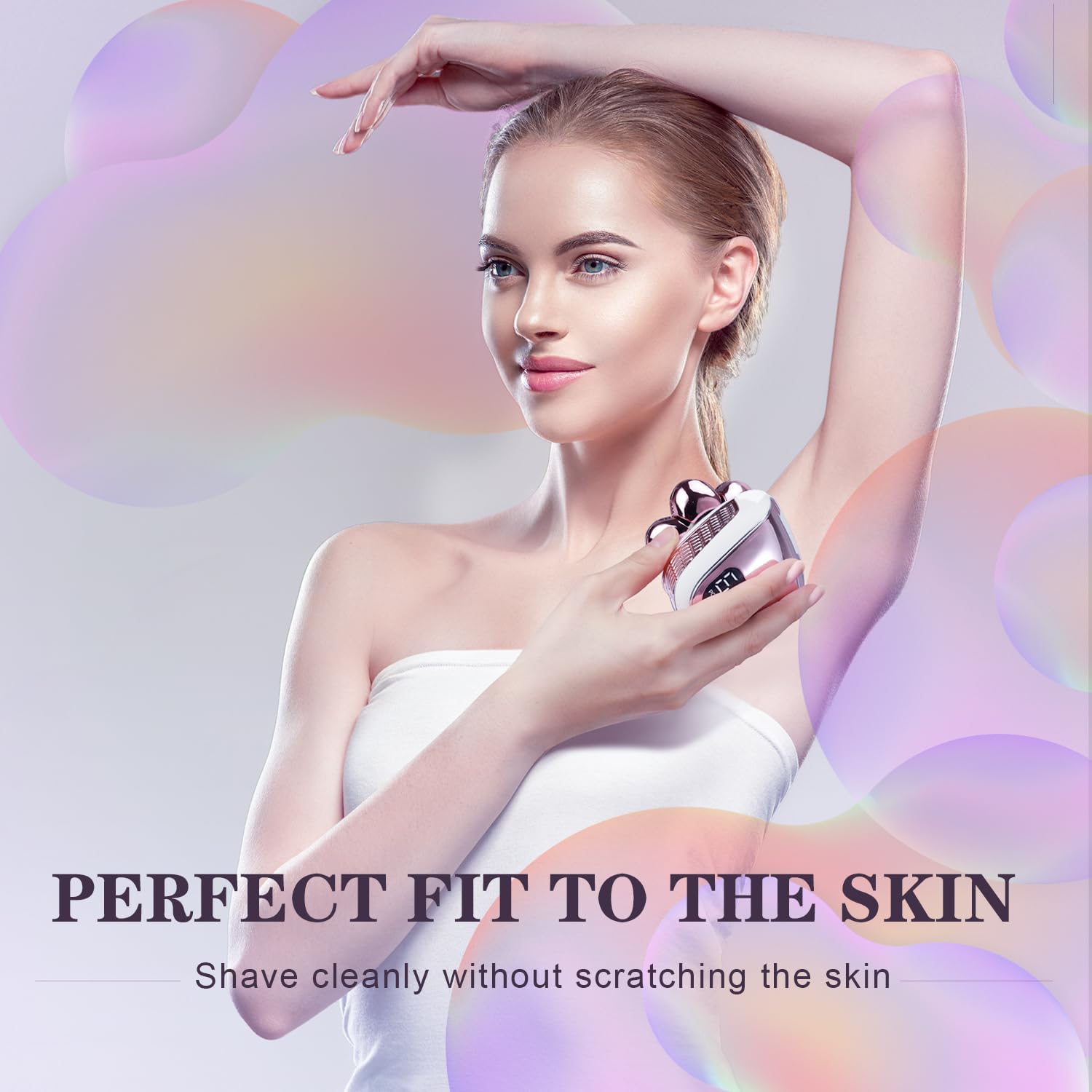 Electric Razors for Women Legs: 5-in-1 Rechargeable Electric Shavers for Body - Waterproof Wet Dry Hair Remover for Lady Face Underarms Public Valentine's Day Gifts (Light Pink) - Image 2