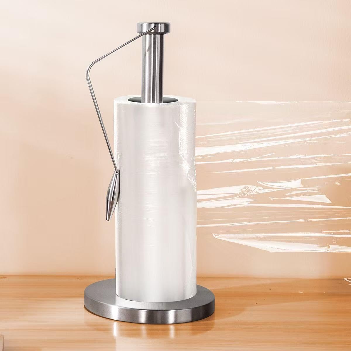 Portarotolo verticale in acciaio inox – Dispenser per rotolo di carta da appoggio, per cucina, bagno e soggiorno