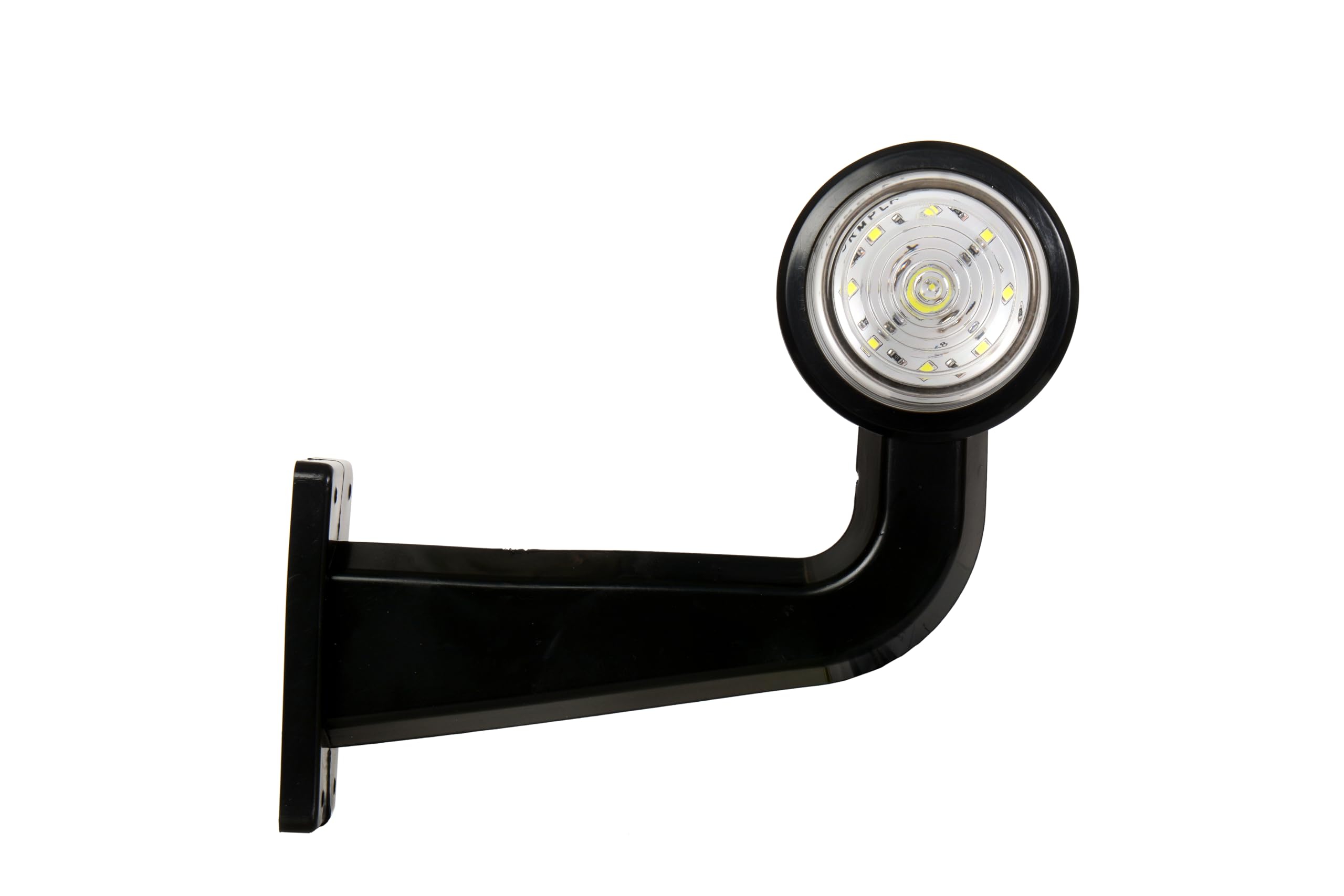 Generico 4 luces LED de 12 V 24 V blancas y rojas, faros laterales de goma derecha e izquierda, brazo largo para remolque, furgoneta, caravana, tractor