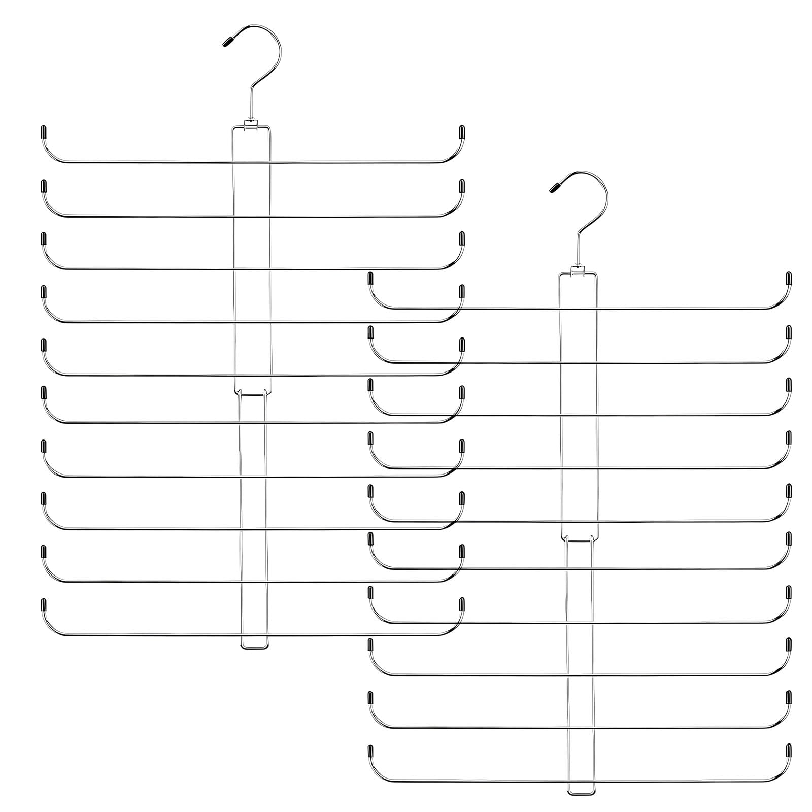 ZEPFJHE Wall Mounted Scarf Rack Strong Steel Construction for Efficient Neckwear and Shawl Management Jewelry and Scarf Hanger