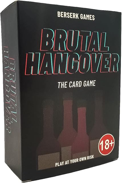 Brutal Hangover - The Card Game | Drinking Game | Adult Drinking Games For Parties, Hen Do's, Stag Nights and Students. Includes 3 in1 Games; Do it or Drink it, Quick and Dirty, Drunk and Dizzy.