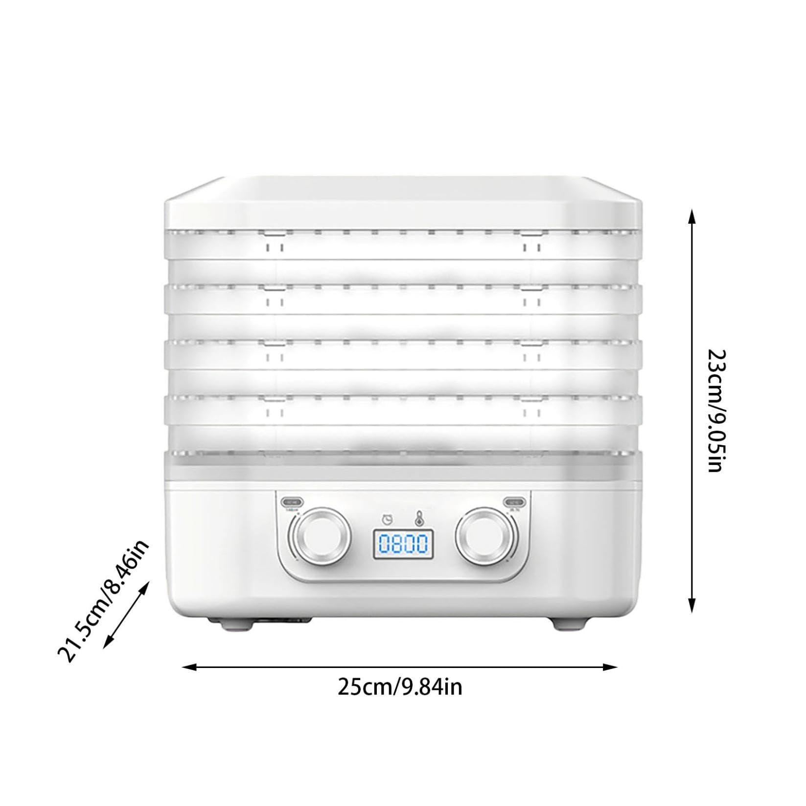 Máquina de liofilización de alimentos para el hogar con 5 bandejas, secadora de dulces con temporizador inteligente y control de temperatura, cafetera de botanas liofilizados para almacenamiento de