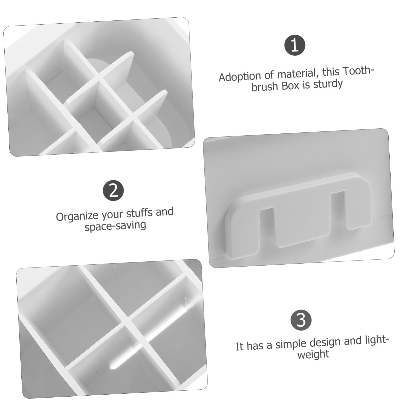 Alipis Scatola Scatola portaspazzolino elettrico storage box organizer per cosmetici porta spazzolini da parete per bagni custodia da bagno addominali