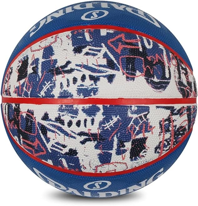 Spalding Graffiti Rubber Basketball Official Full Size 7 (Blue-Red)