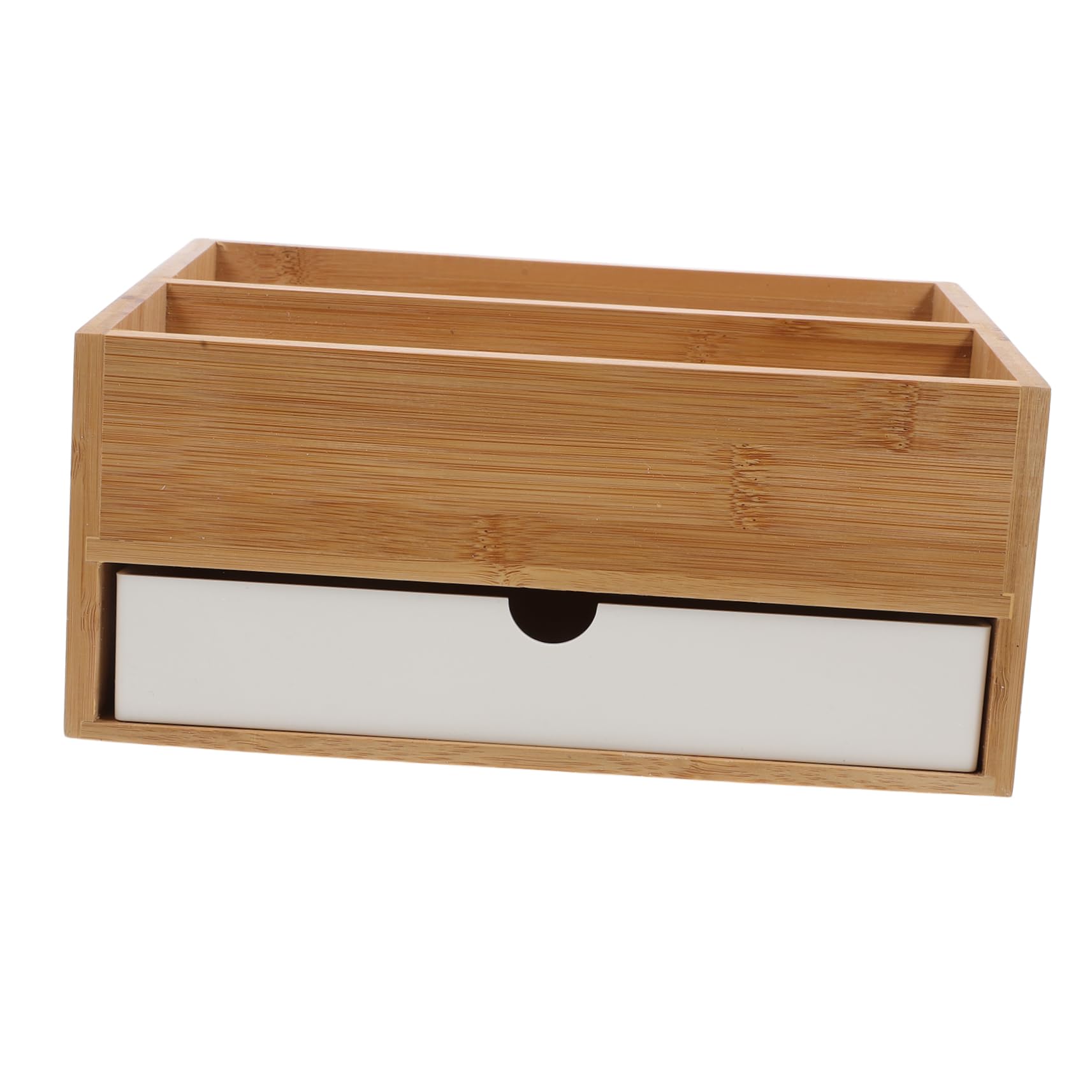 Housoutil Organizador de escritorio cajoneras Organizador de cajones almacenamiento de cajones organizadores cajas de almacenamiento con tapas organizador de estantes de escritorio bambú