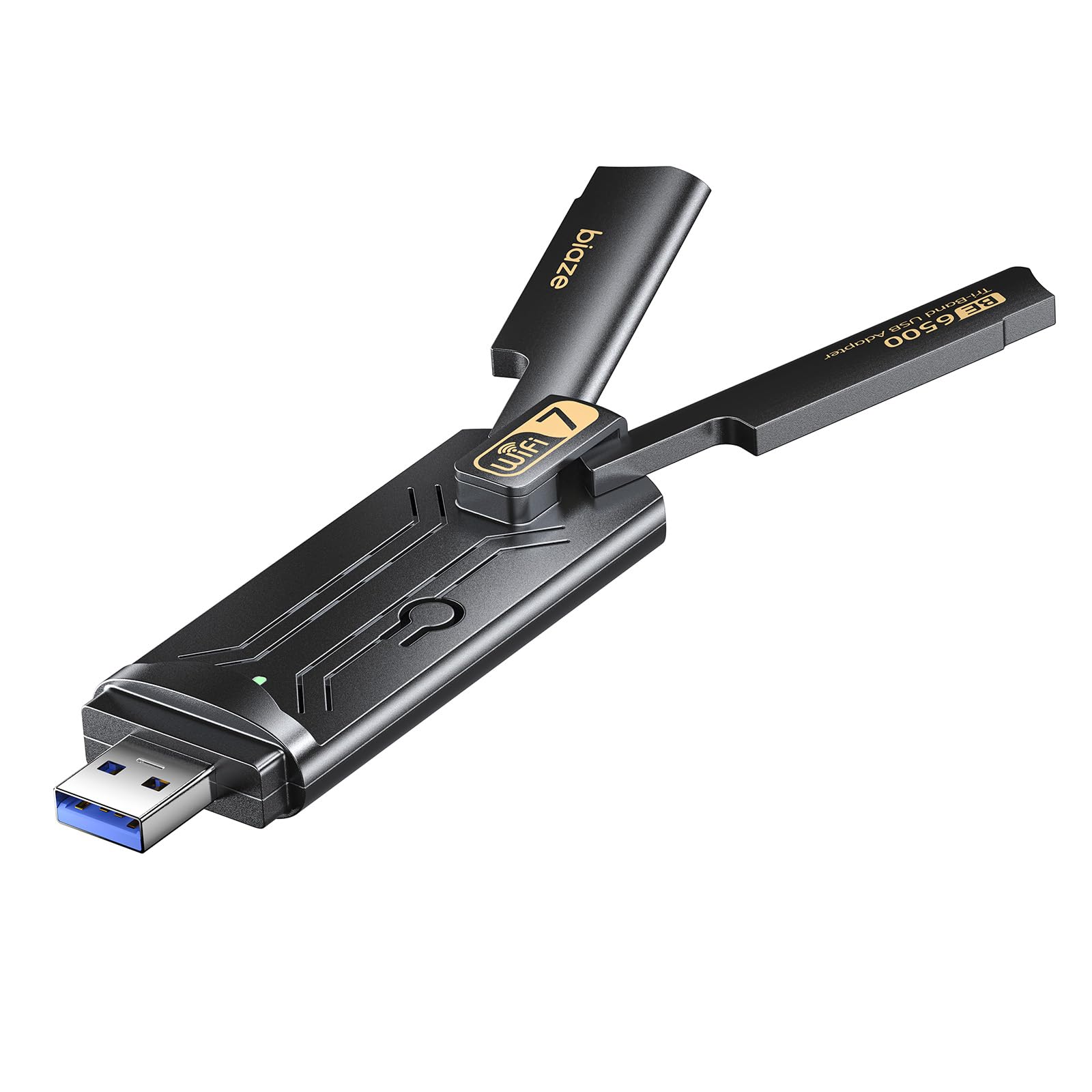 Tarjeta de red inalámbrica WiFi 7, Plug and Play sin quitar el host, USB 3.0, velocidad total de 6500 Mbps, inalámbrica de tres bandas, controlador incluido, compatible con Windows 10/11.