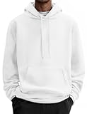 Men Cotton Fleece Hooded Sweatshirt Casual Long Sleeve Hoodies Pullover Fashion Drawstring Hoodie with Kanga Pocket