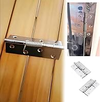 Vista 4 de Bisagras de puerta de cierre automático, bisagra cargada con resorte de acero inoxidable de 6 piezas, 2 pulgadas