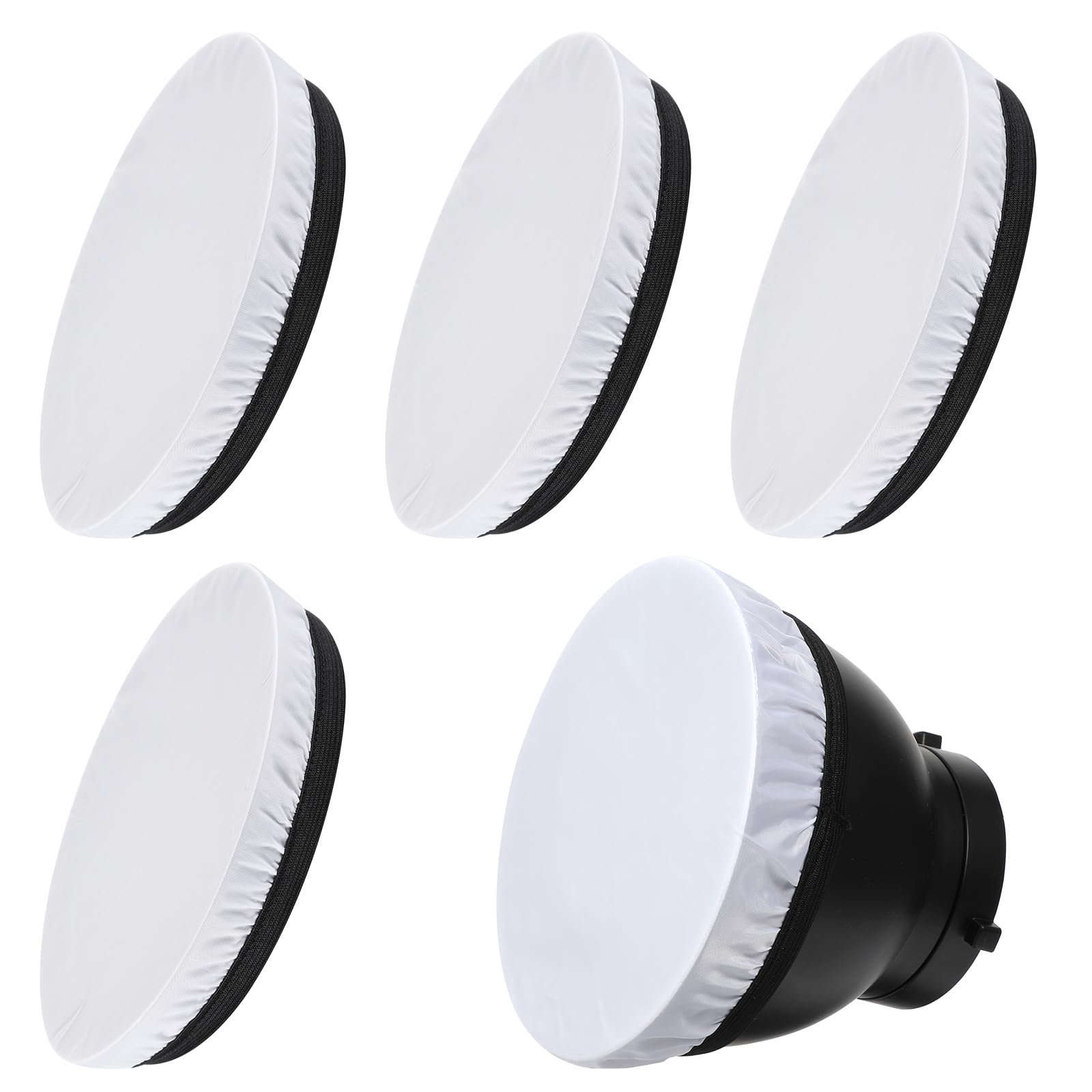 4 sztuki nakładki dyfuzora 18 cm, miękkie, białe, uniwersalne dyfuzory, skarpety, abażur, osłona lampy do standardowych reflektorów, światło pierścieniowe, lampa błyskowa