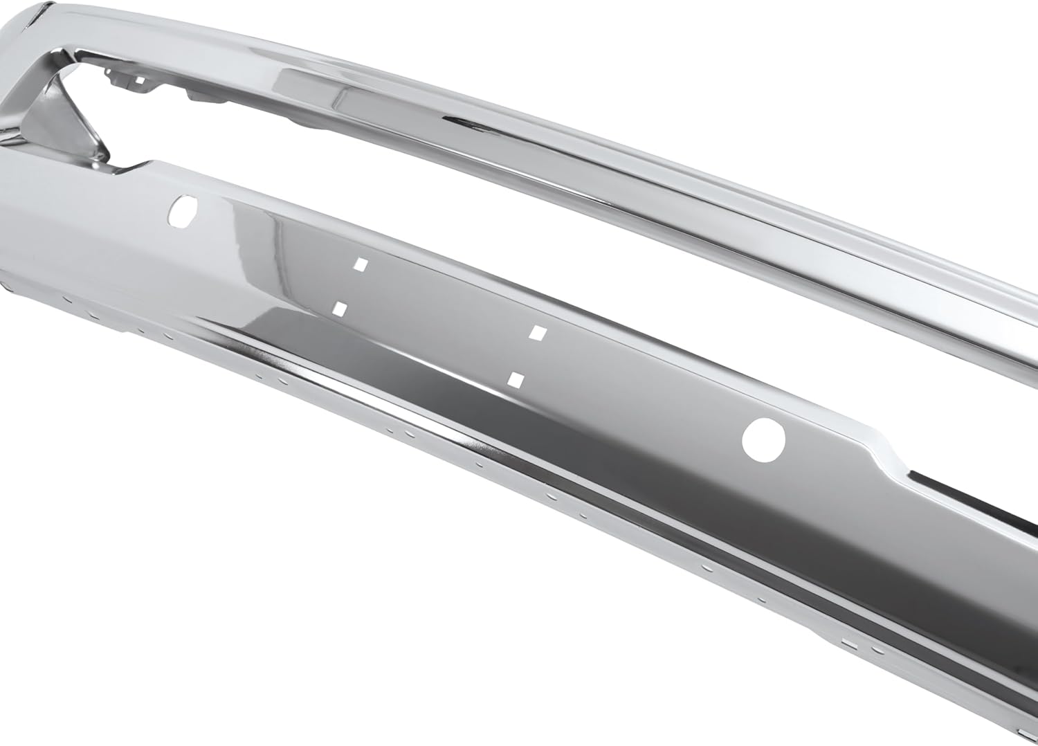 Front Bumper Face Bar 3Pcs Compatible with 2010 Dodge Ram 2500 3500 & 2011-2018 Ram 2500 3500 W/Fog Lamp & Park Sensor Holes Replace 68260085AA CH1002405 Steel Chrome Silvery