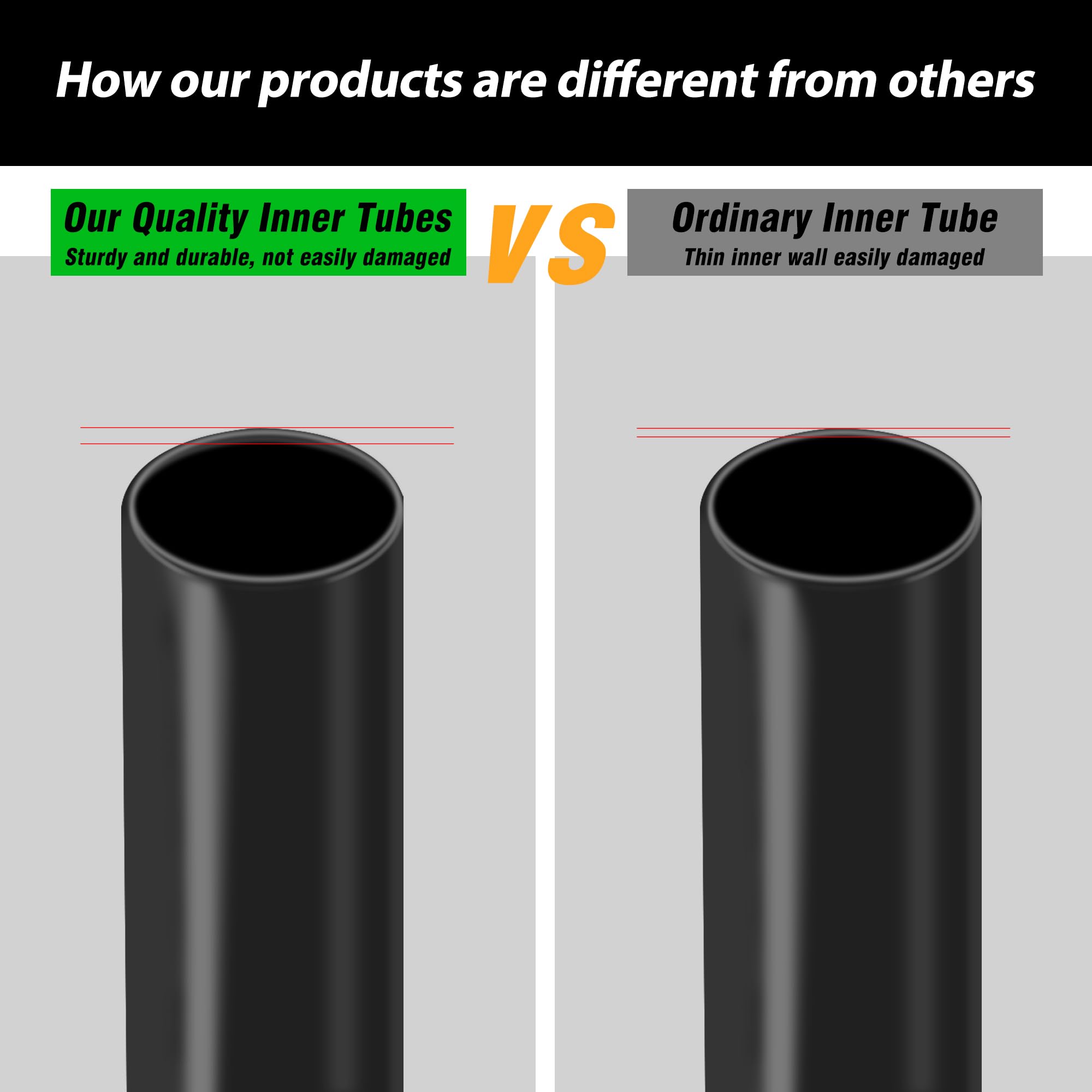 Relibupdater 2 Pack 26x1 3/8 Bike Tubes AV32mm Schrader Valve Bicycle Inner Tubes Compatible with 26 x 1 3/8 Bike Tire Tubes