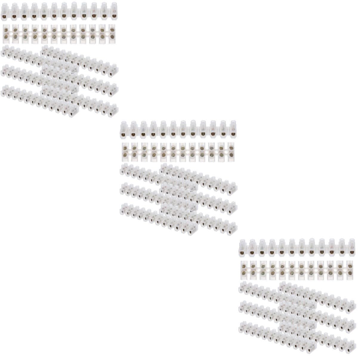 iplusmile 30 Stück X3 Klemmen 380 V Schraubklemmenblock Drahtverbinder Set Lautsprecheranschluss Klemmenblöcke Schnellverbinder Stoßklemmenblock Schnellanschluss Kabelverbinder