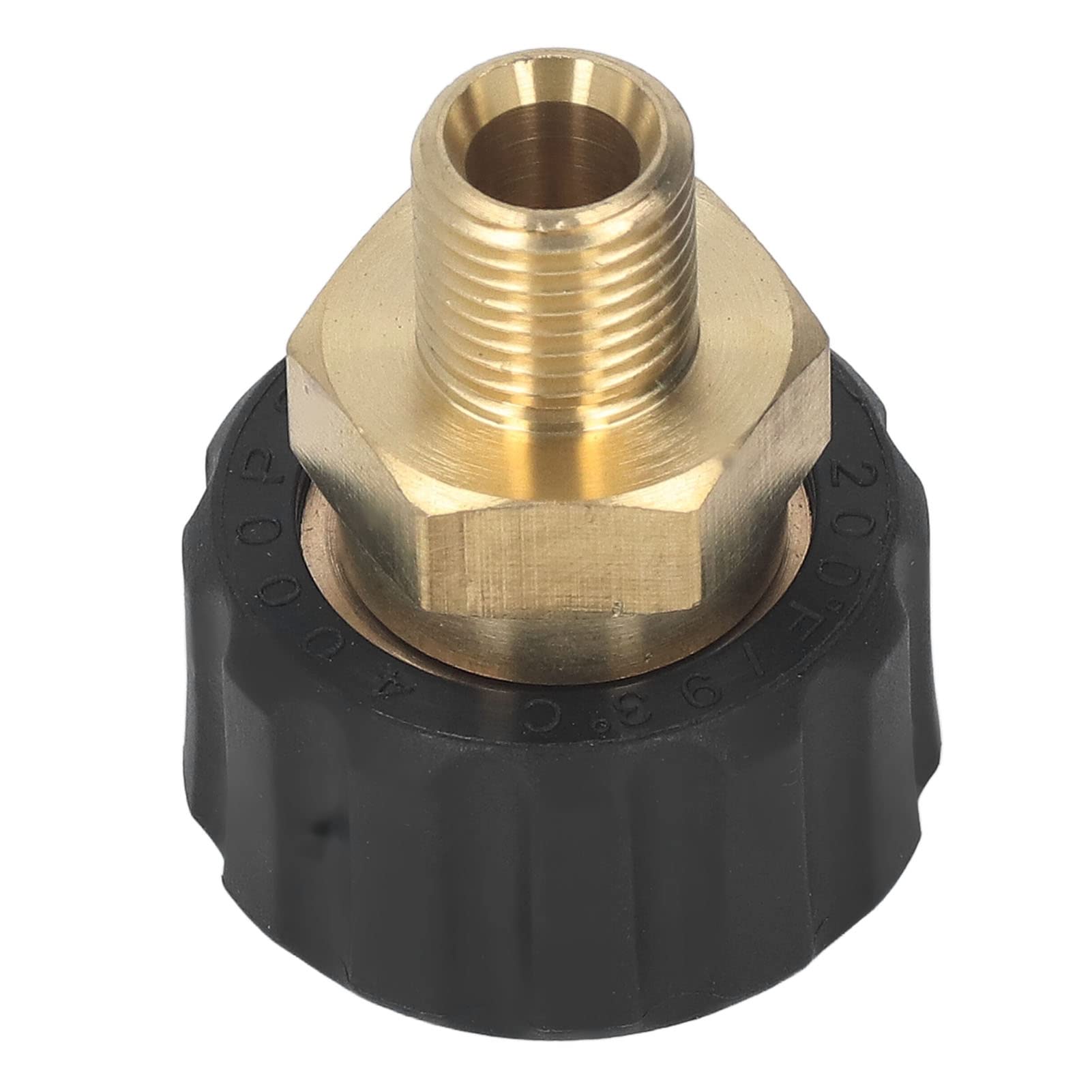 Pressure Washer Adapter Brass Rubber G1/4In to M22 X 1.5Mm Pressure Washer Hose Thread for Replacement Pressure Washer Hose Adapter (Male to Female 14mm OD)