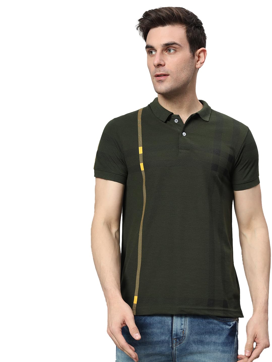 Men's Casual Wear Half Sleeves Printed Polo T-shirt-SDRPOLO114-picture-49