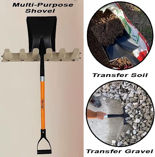 Miniatura 3 de Ashman - Pala de transferencia (paquete de 2)  41 pulgadas de largo agarre D con mango duradero  Una pala multiusos de alta calidad para