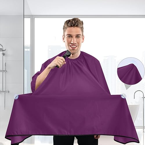 Vista 46 de Yellow Barber Cloth Cape Beauty Salon Capes Waterproof, Salon Styling Capes 64.9 In x 55.1 In Rosado Perla