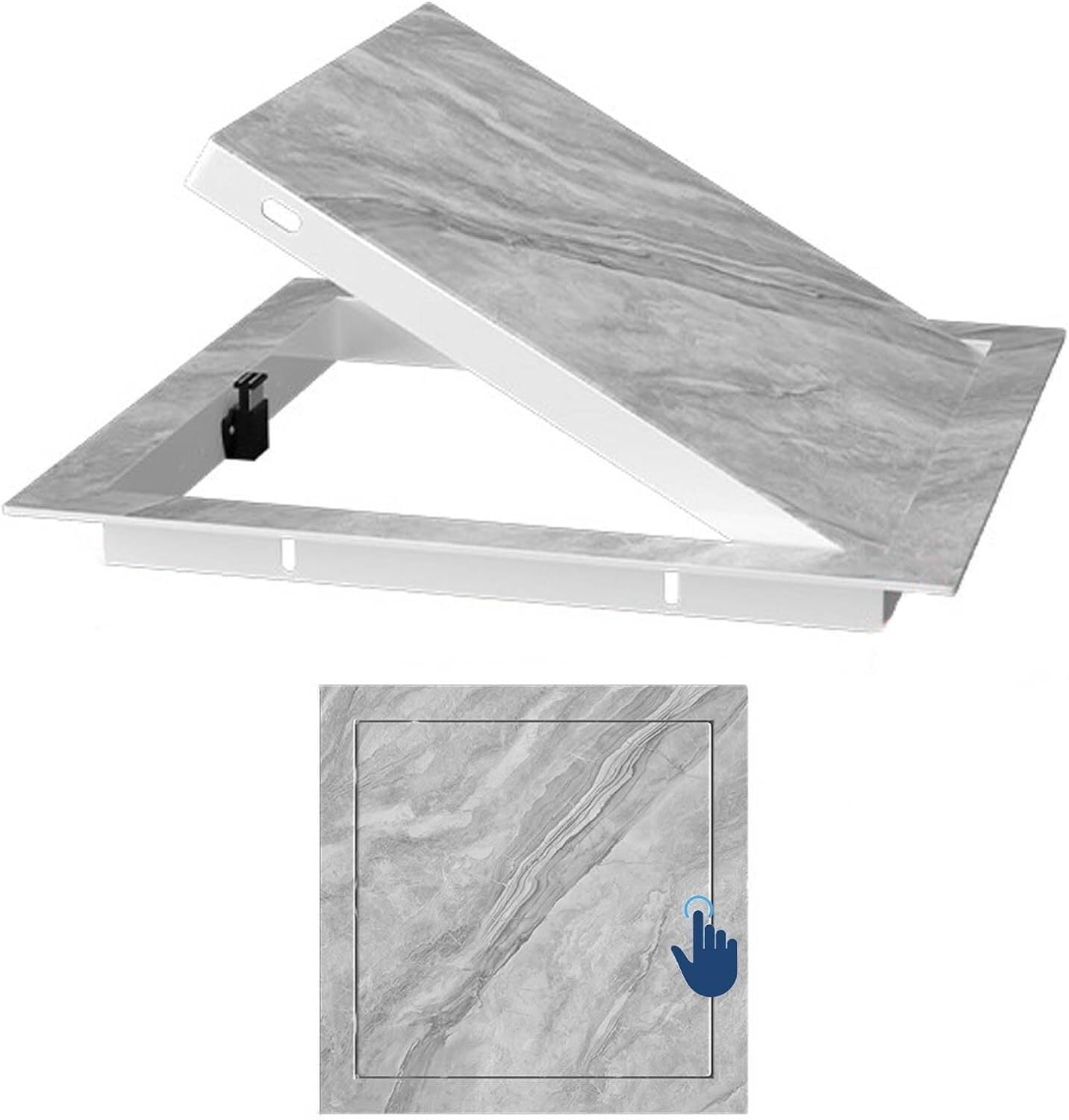 Cucce B Pipe Inspection Hatch Access Panel Wall Wood Grain, Concealed Hatch Door With Click Open/Close(,15X15cm/6X6in)