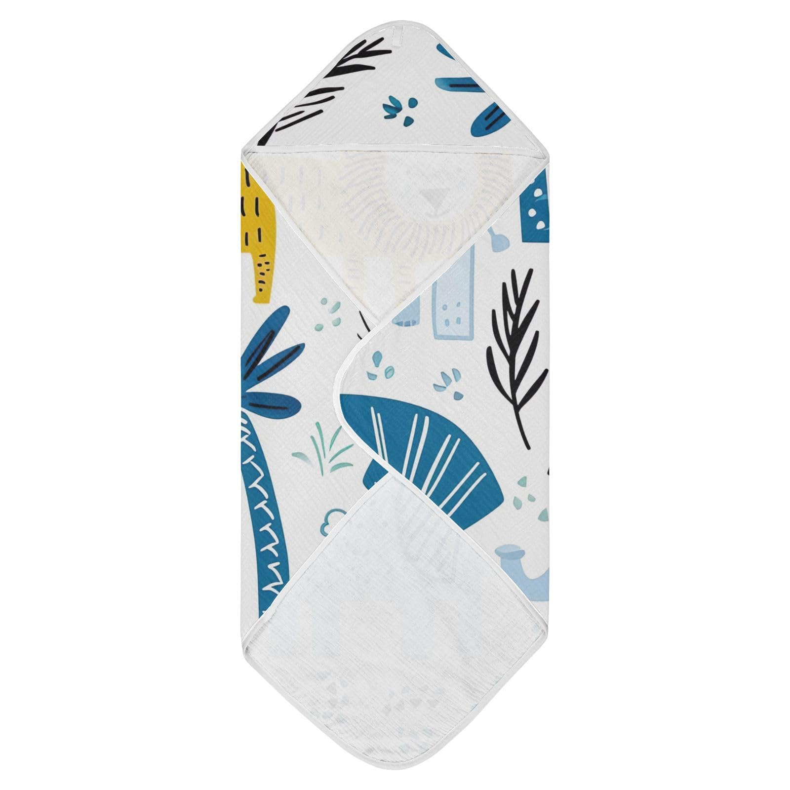 PaChyLuu Cute Animals Baby Hooded Towel Soft Cotton Baby Towels Ultra Absorbent Bath Towel for Babies Boys Girls, 30x30 Inch