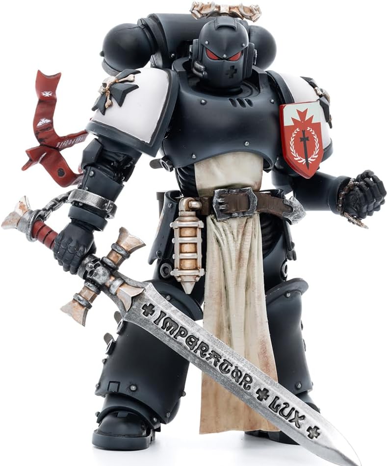JOYTOY Warhammer 40,000 1/18 Action Figure Black Templars The Emperors Champion Rolantus Collection Model Birthday Gifts