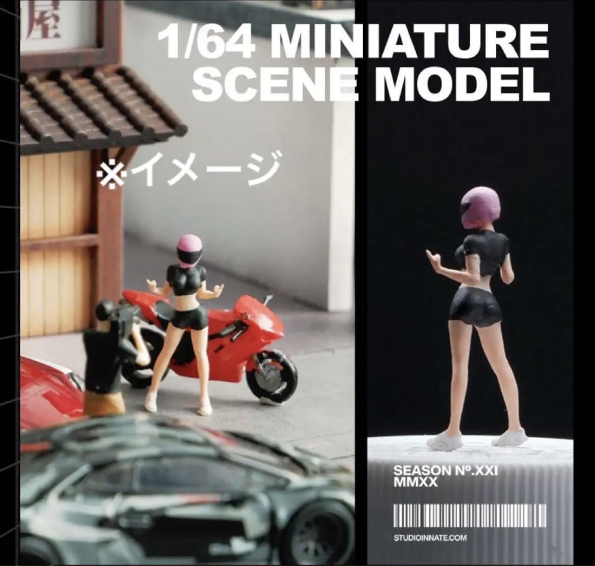 Amazon.co.jp: 1/64 フィギュア 女性 塗装済み 完成品 ミニカー用