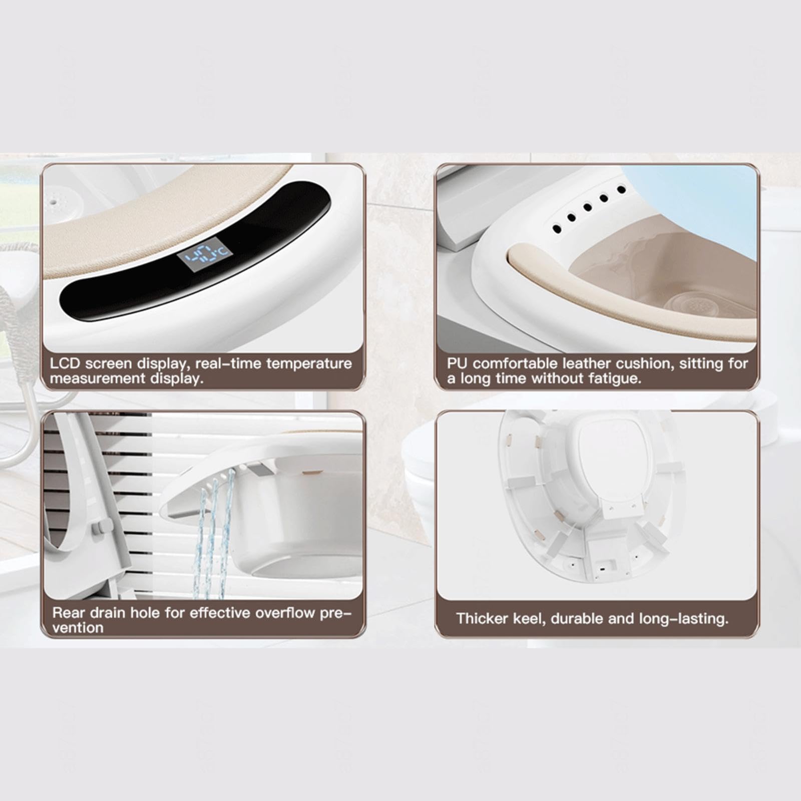 Przenośny bidet do toalety – elektryczny bidet z podwójnym przepływem wody z 3 trybami, zapobiegający przelewaniu, idealny do pielęgnacji poporodowej i łagodzenia hemoroidów, wygodny dla kobiet w
