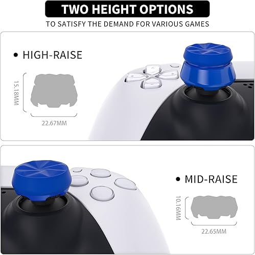 Miniatura 4 de PlayVital Thumbs Pro Hurricane - Extensor de pulgar para controlador ps5, tapas de palanca de mando para controlador inalámbrico ps5, 2 cóncavos de