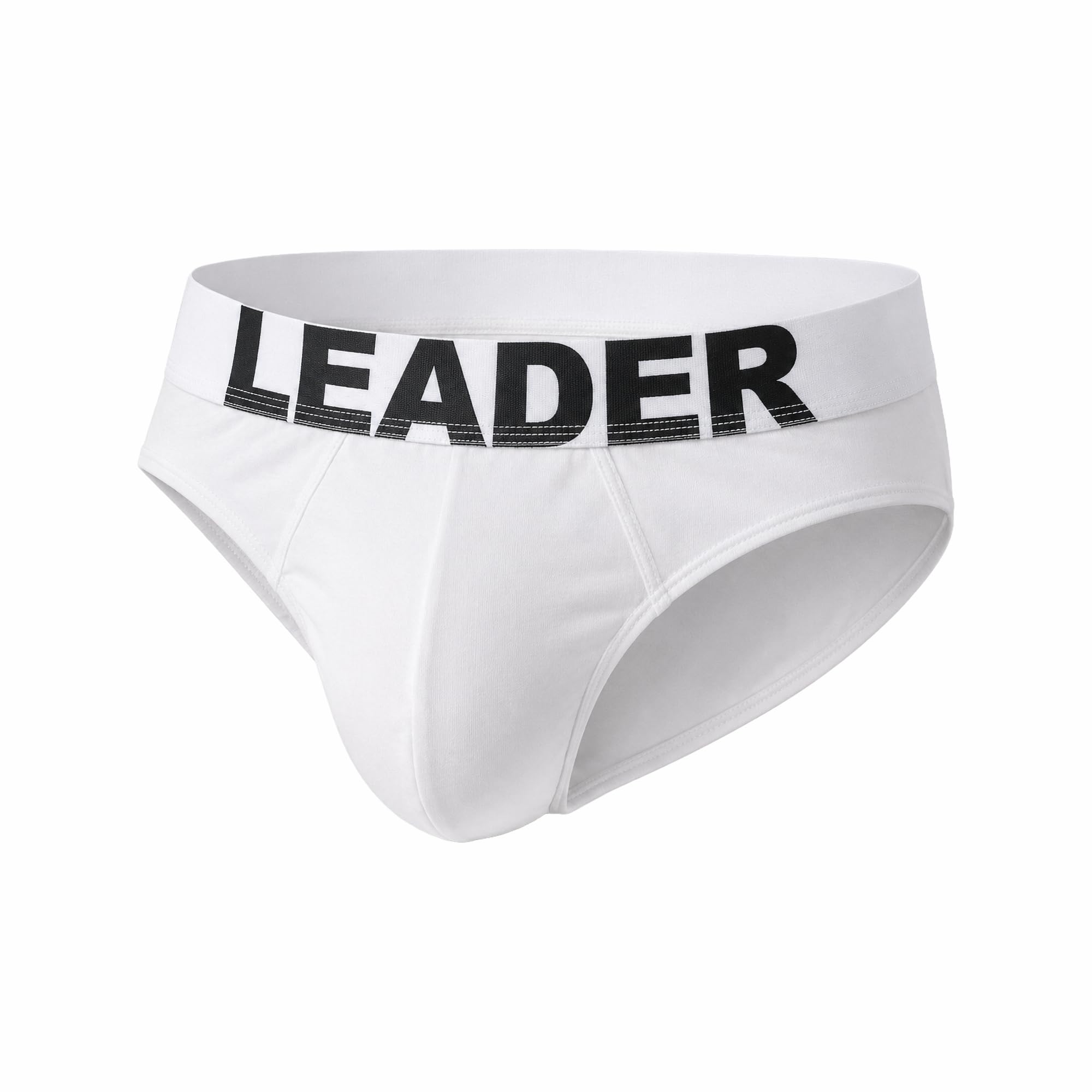 LEADER Essentials Brief White slip elástico transpirable de color blanco 8