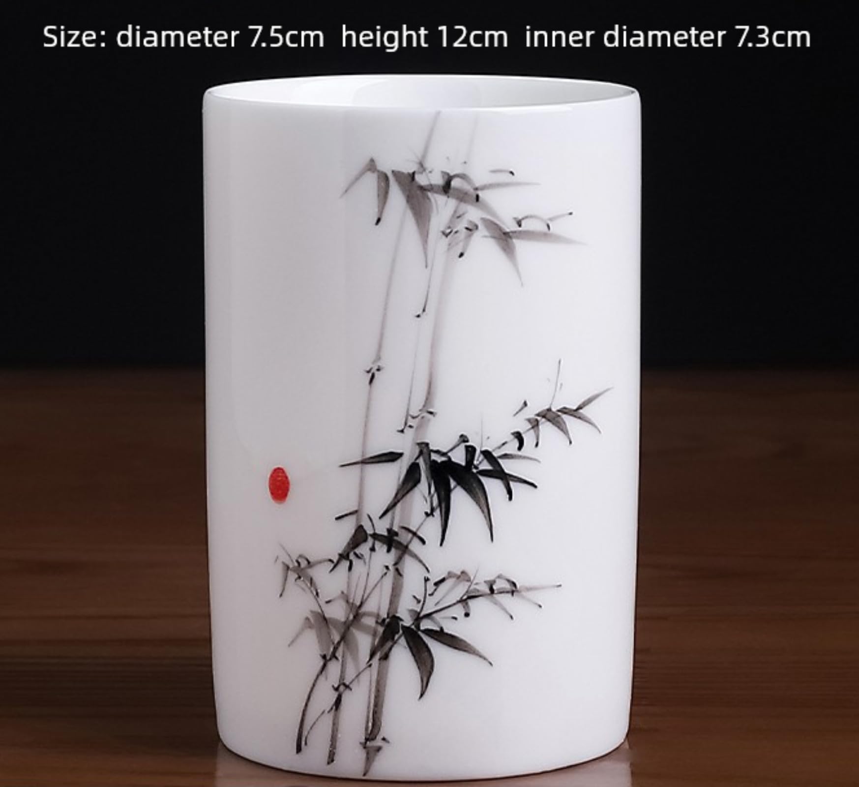 Handgezeichnete Keramik-Unterglasur-Farbe, 12 cm, Stifthalter, Tischdekoration
