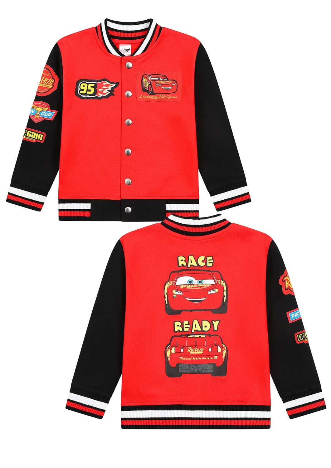 Disney Cars Varsity Bomber Lightning McQueen Veste de baseball pour enfants