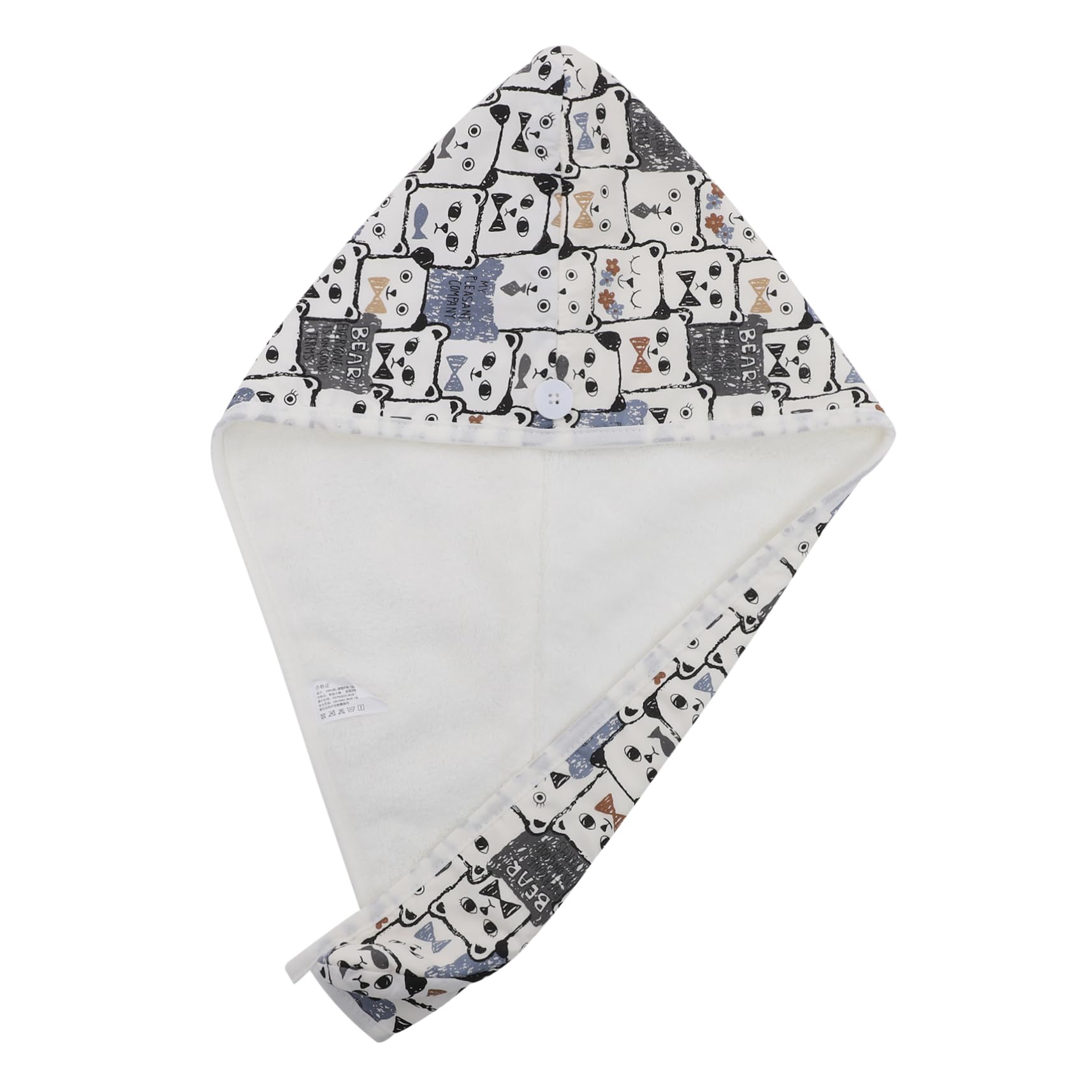 VINTORKY Toalla de Cabello Absorbente de Algodón Turbante para Secado Rápido Práctico Accesorio de Baño para Pelo Suave y Cómodo Gato