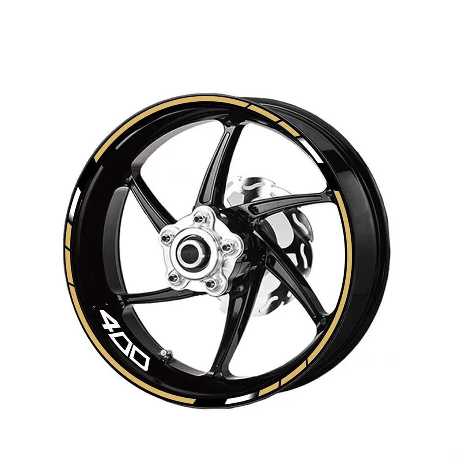 1 Set of Motorcycle Wheel Stickers Stripes Reflective Rim for Kawasaki for Z400 for Z 400 for Z-400 Motorbike(Color6)