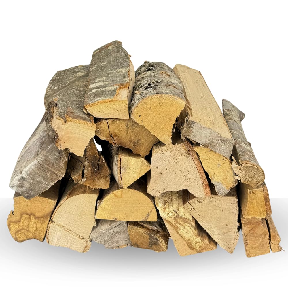 acquaverde | Legna da ardere di Faggio in Tronchetti da 25 cm, Secca e pronta all'uso per Riscaldamento, Stufe, Caminetti e Barbecue (2 Cartoni, 30 kg)