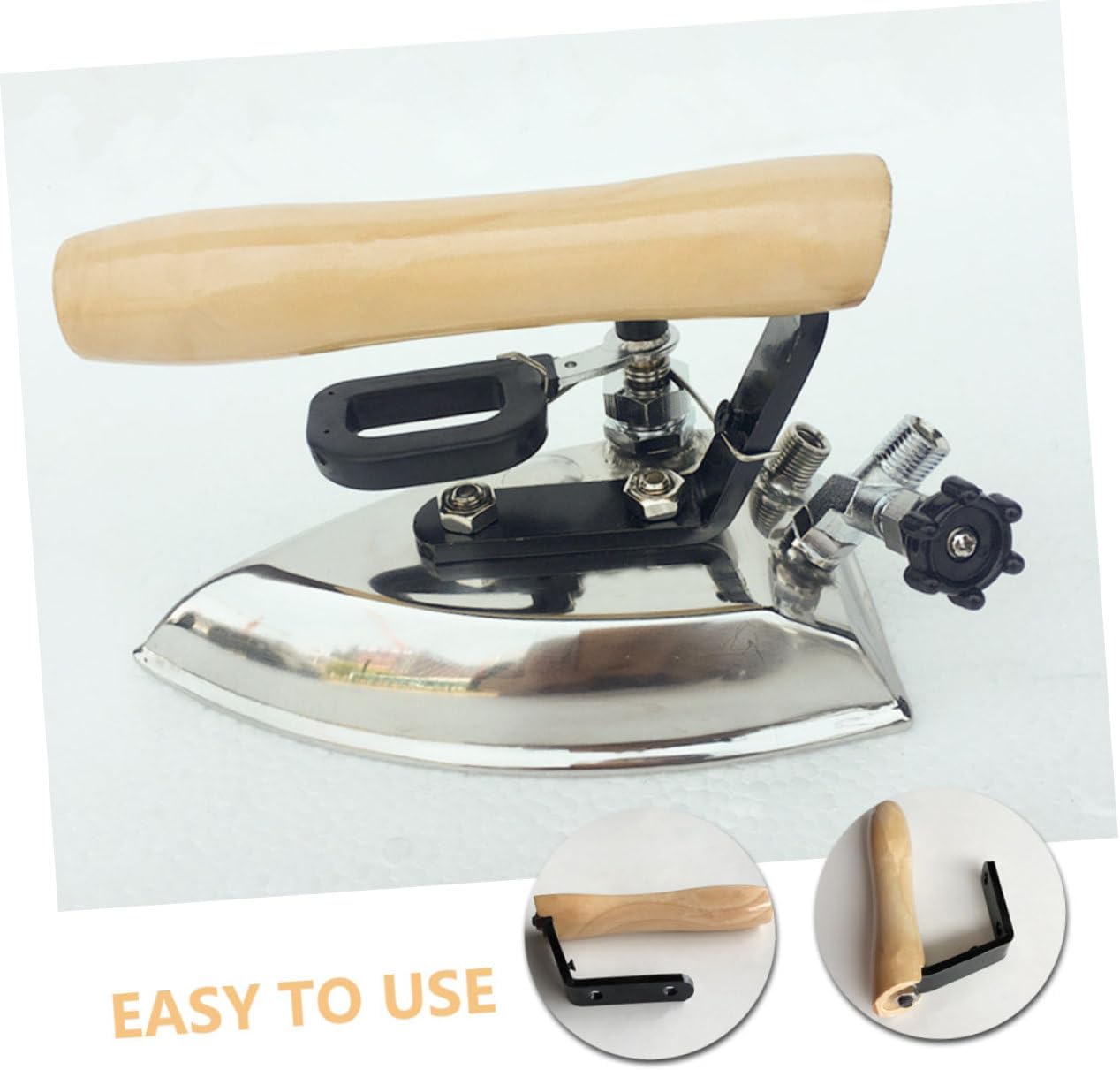 Garment Steamer Handle Replacement Comfortable Grip Wood Design Easy Installation for Home Travel Use Steamer Accessory for Enhanced Ironing Experience