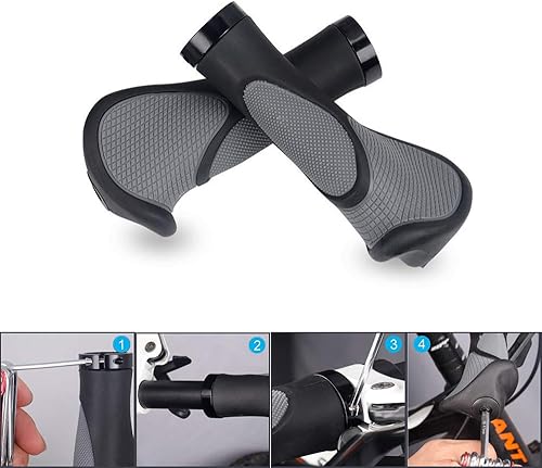 Miniatura 5 de Wolfride - Agarraderas para manillar de bicicleta, ergonómicas para bicicleta de montaña