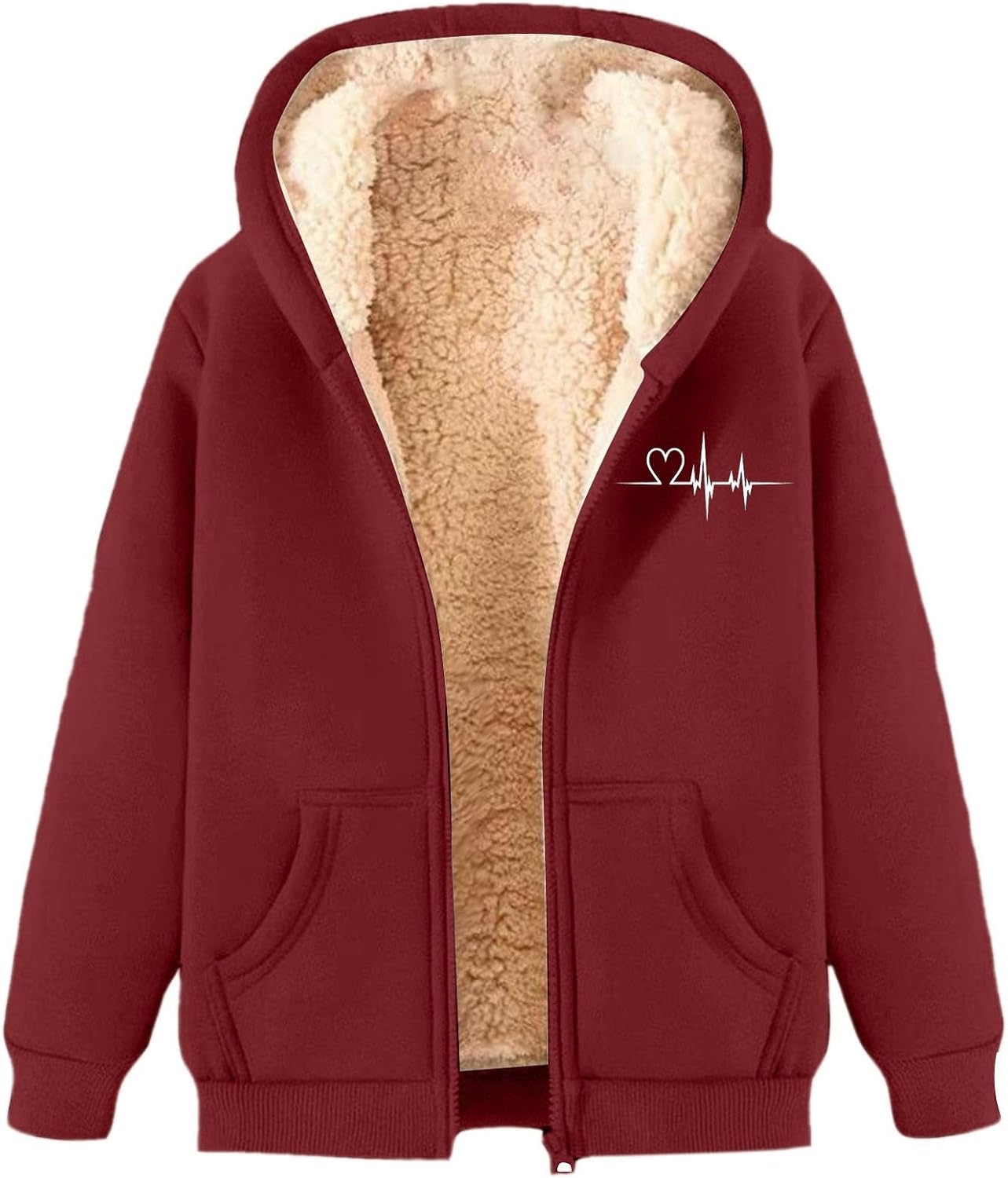 Pull Femme Grosse Maille à Capuche - Cardigan Doudou Zippé Ultra-chaud - Parfait Hiver Et Outdoor