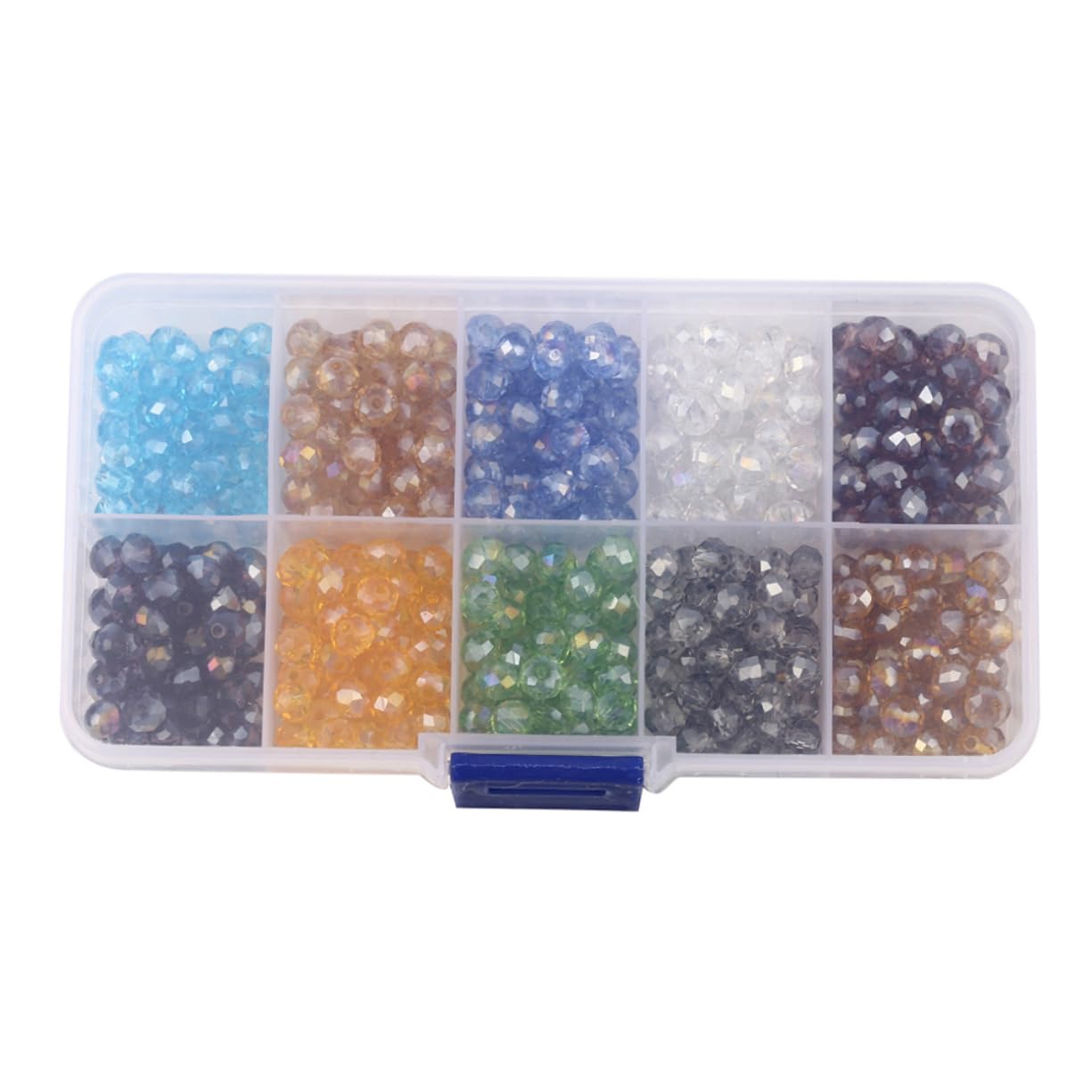 SEWACC 1500piezas Abalorios De De Para Fabricación De Joyas De Mostacillas Facetadas Con Caja De Almacenamiento Para Pulseras y Pendientes