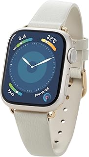 エレコム アップルウォッチ バンド Apple Watch 41mm 40mm 38mm スリムタイプ ソフトレザー オフホワイト AW-41BDLJWH