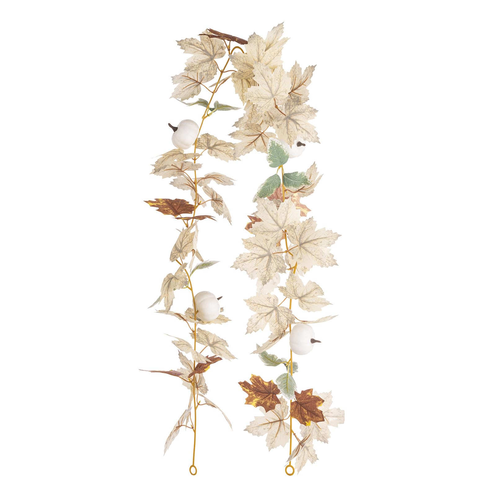 Elnwnnkc Leaves Pumpkin Garlands Fall Fireplaces Thanksgiving Halloween Christmas Farmhouses Harvest Decorations Halloween Garlands