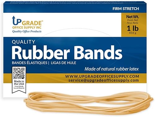 UPG225117B - Bandas de goma, tamaño #117B (7 x 18 pulgadas), crepé natural, fabricadas en Estados Unidos (caja de 3 libras)