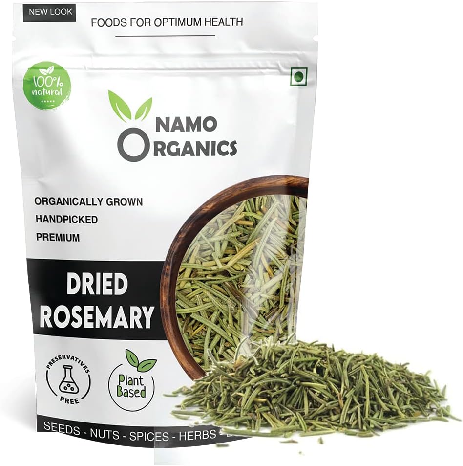 Namo Organics - 1Kg - Rosemary Dried Leaves - For Hair Growth & Rosemary Leaf Tea - Organic Dry Herb (1 Kg)