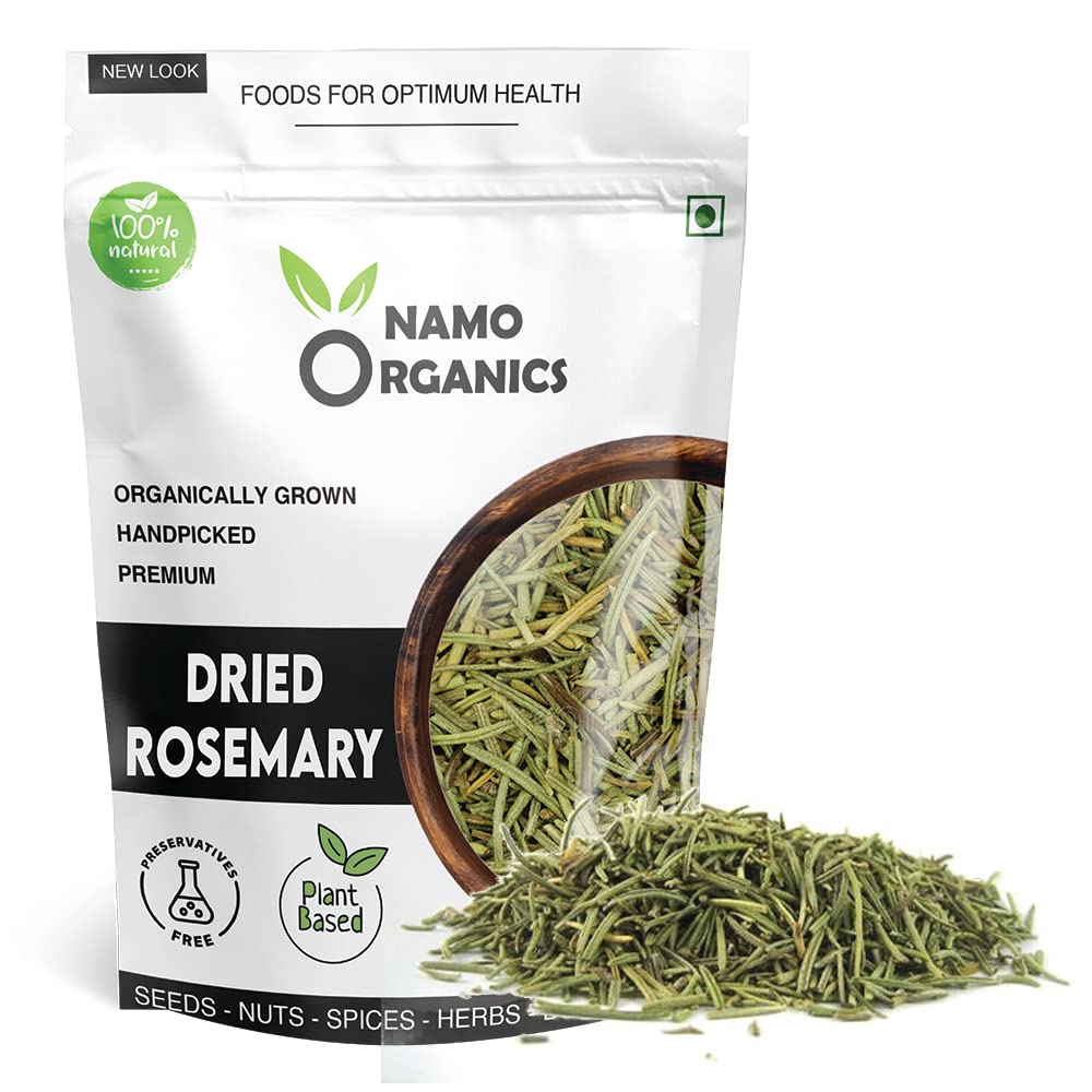 Namo Organics - 1Kg - Rosemary Dried Leaves - For Hair Growth & Rosemary Leaf Tea - Organic Dry Herb (1 Kg)