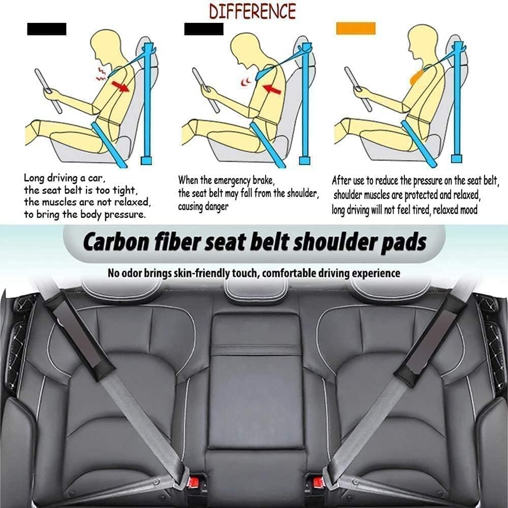 2 Pezzi Imbottiture Cinture di Sicurezza Auto per Mitsubishi Eclipse Cross,Copri Cintura di Sicurezza della Spalla Comfort Morbido Auto Copertura,A-Red