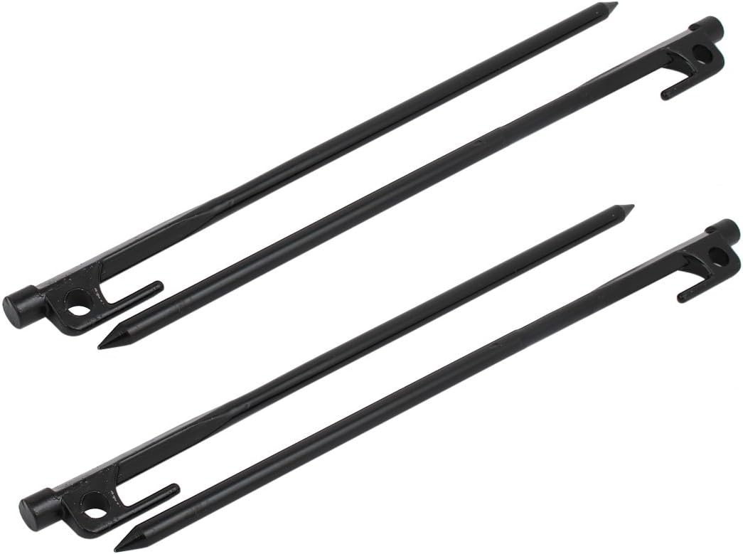 Aexit 4pcs 15.7-inch Length Cast Steel Tent Stake Pegs for Camping Outdoor Trip (c821e73d9404ebb46a6c2c585818c792)