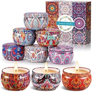 BEYAOBN Duftkerze Set Blumen Aroma 9 Stück
