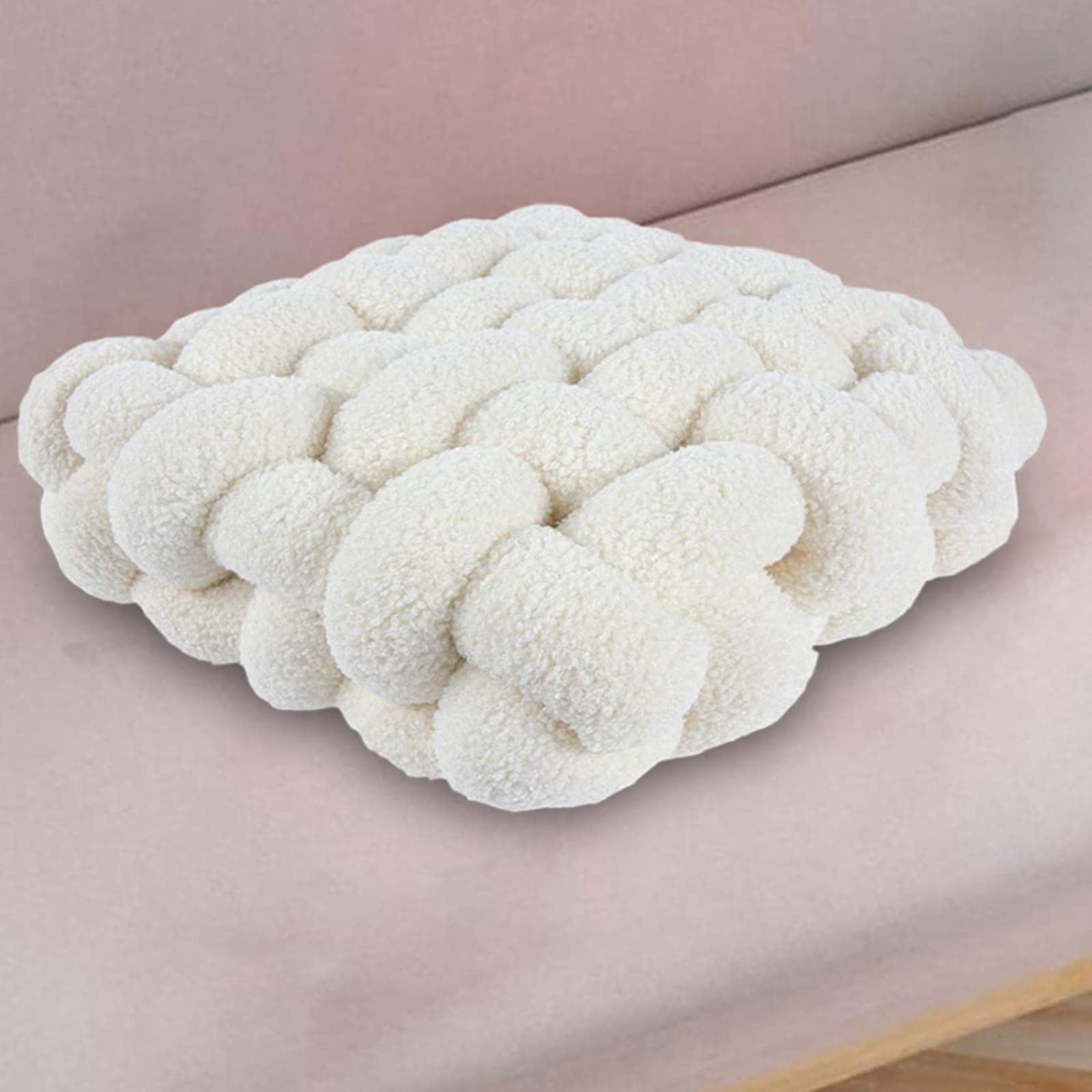 Cuscino decorativo per sedia intrecciato a mano, versatile, in peluche, per divano, ristorante e soggiorno, design creativo per la casa, design semplice, confortevole e accogliente