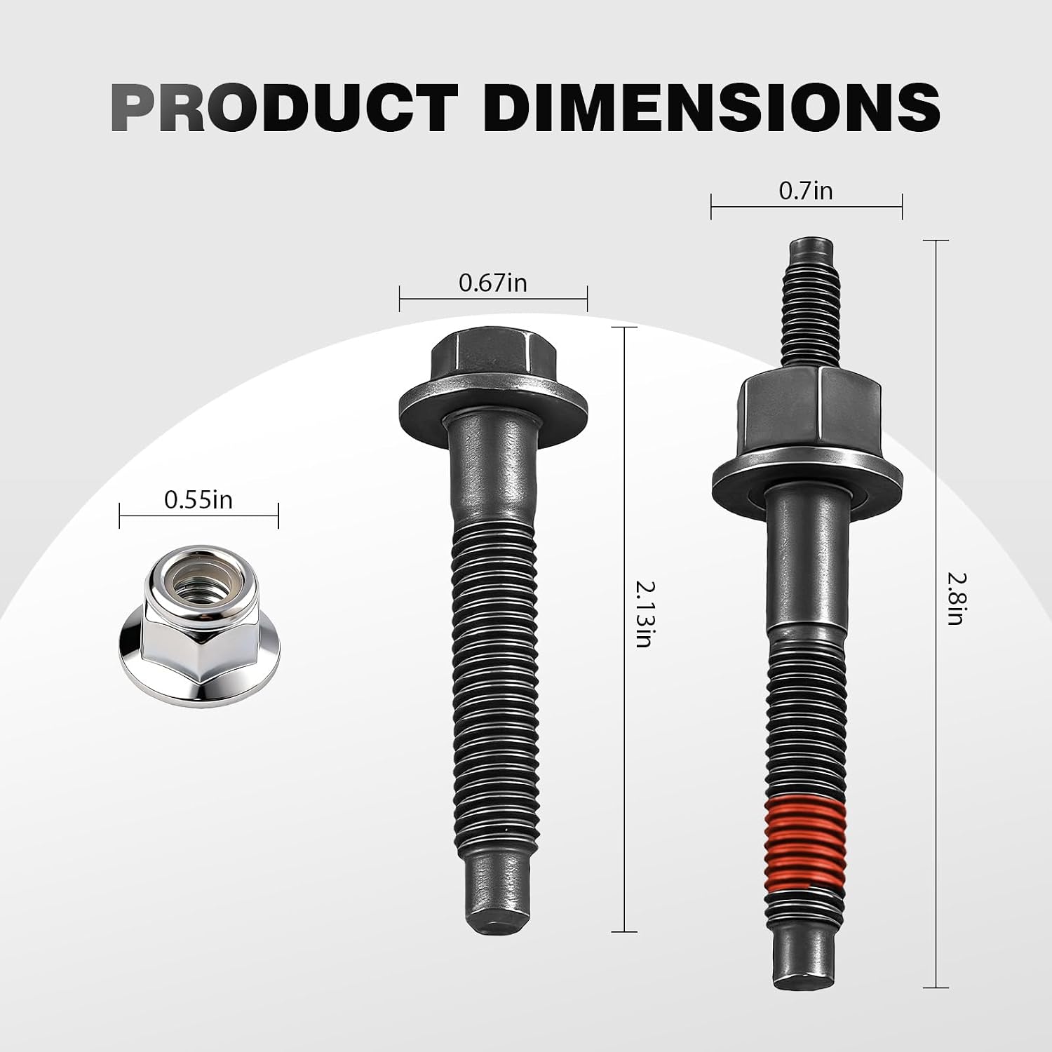 5.7 Exhaust Manifold Bolts Hardware Kit Compatible with Compatible with Chrysler 300, Jeep Grand Cherokee, Dodge Charger Challenger, Ram 1500 2500 2009-2020, 5.7L 6.1L 6.4L HEMI V8, Replaces # 03309