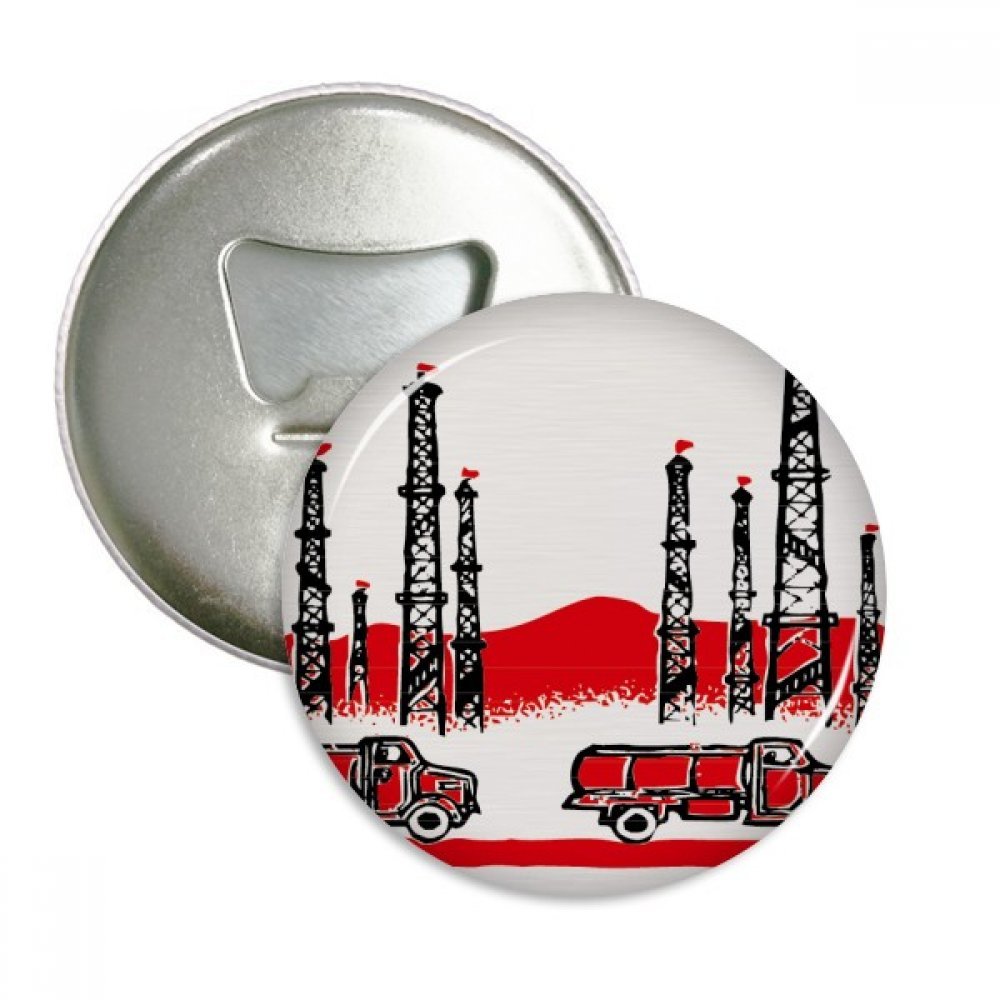 Ouvre-bouteille aimant Tour Mountain et badge Chinoise DIYthinker argent 3pcs